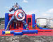 Water - Proof Inflatable Bouncer Slide , Air Sewing Captain Moon Bounce Combo Slide Structure